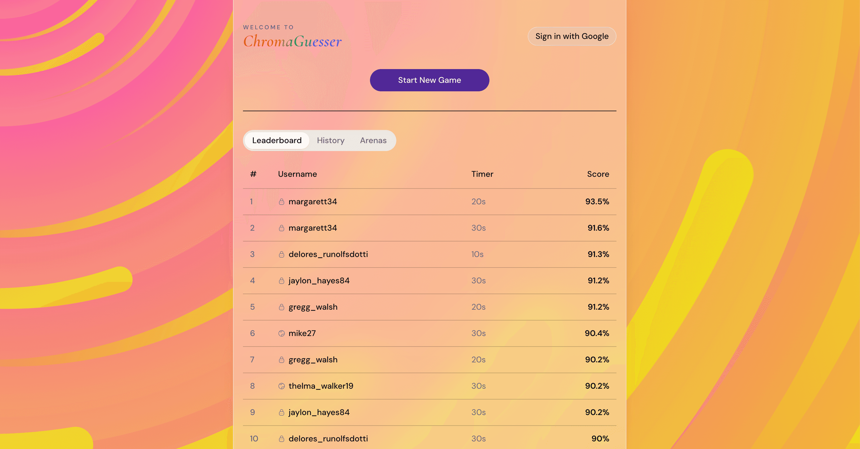 ChromaGuesser project preview